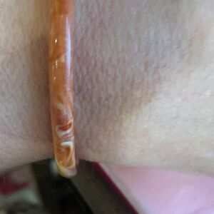 Marbled Orange Bangle Bracelet